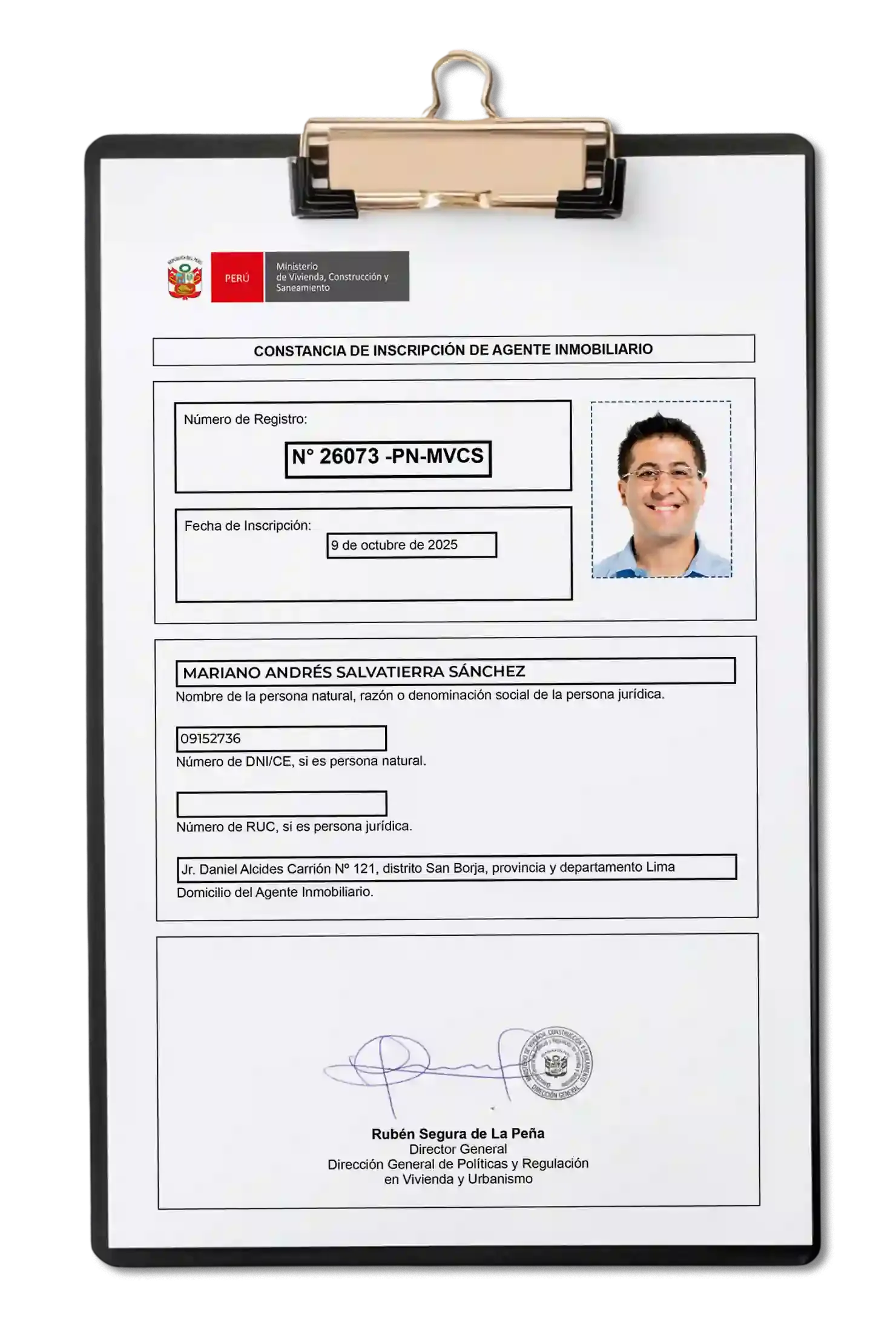 Certificado Curso Agente Inmobiliario